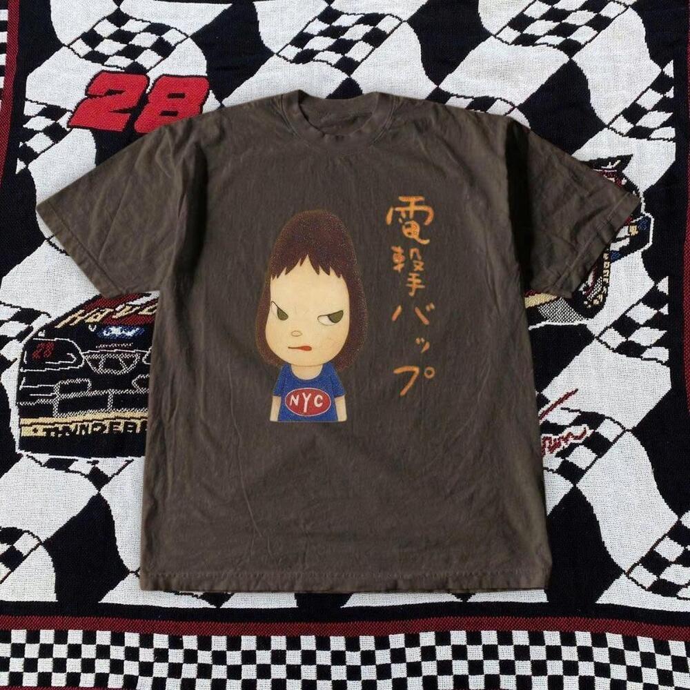 Tan And Black Nyc Cotton T-Shirt